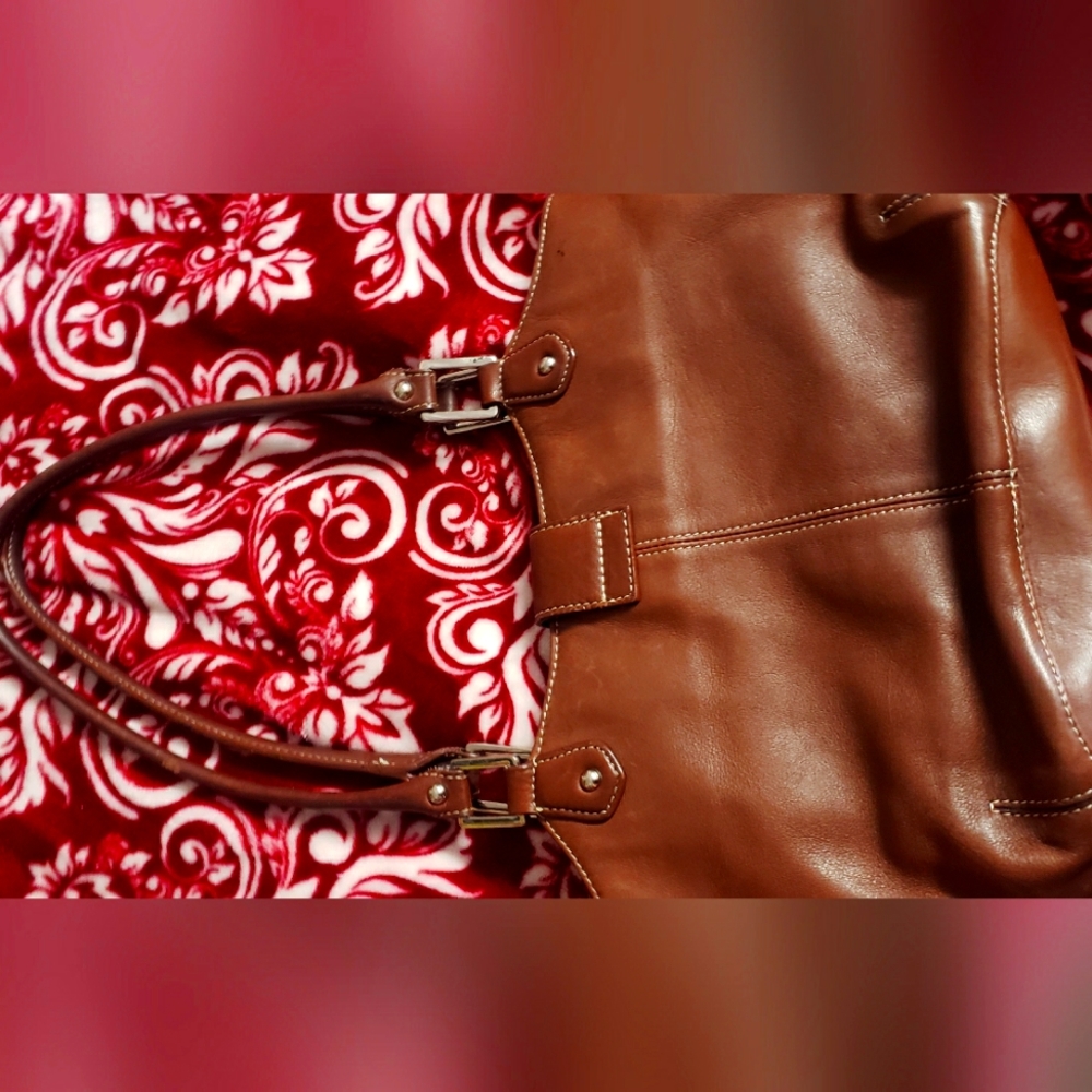 Brown leather bag